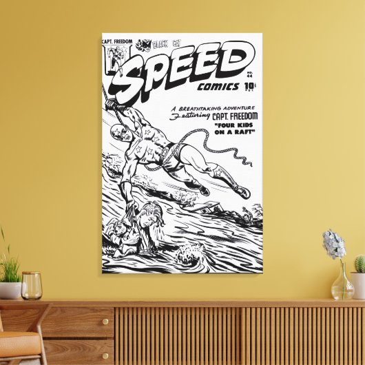1940's SPEED Comics Canvas Print キャンバスプリント (インサイチュ (リビング))