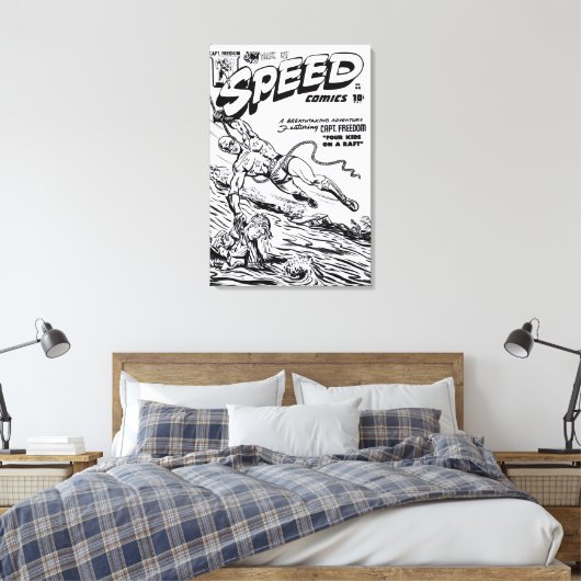 1940's SPEED Comics Canvas Print キャンバスプリント (インサイチュ (寝室))
