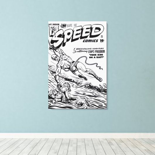 1940's SPEED Comics Canvas Print キャンバスプリント (インサイチュ (ウッドフロア))