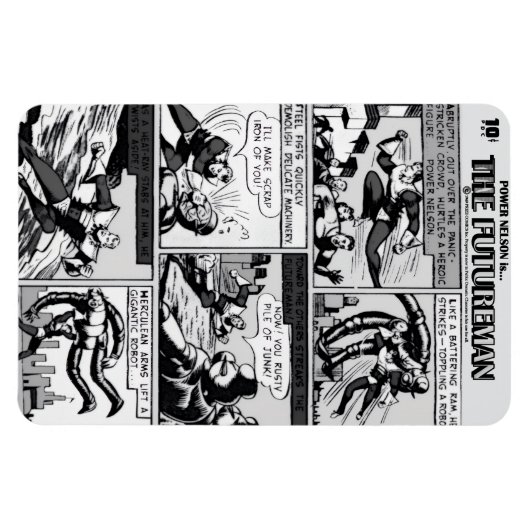 1940's The FUTUREMAN Comic Strip Flexible Magnet マグネット (横)