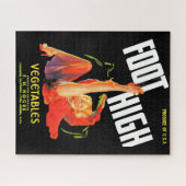 1940s vegetable crate label Foot High vegetables ジグソーパズル (横)