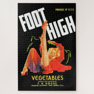 1940s vegetable crate label Foot High vegetables ジグソーパズル