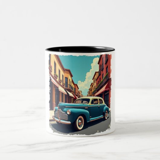 1940s Vintage Car Mug ツートーンマグカップ (中央)