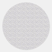 1940s Vintage Thyme & Denim Floral Art ラウンドシール (正面)