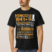 1941おもしろい年生まれのキングのハッピーブリッズデイGif Tシャツ (正面)