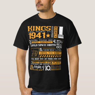 1941おもしろい年生まれのキングのハッピーブリッズデイGif Tシャツ