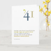 1941の誕生日のおもしろい事実 カード (黄色い花)