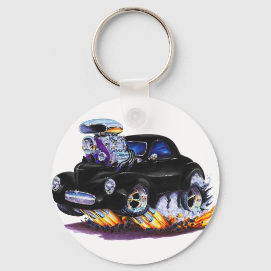 1941ウィリーズブラックカー キーホルダー (正面)