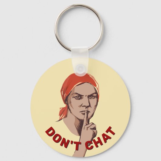 1941ソヴィエトのポスターをチャットしないカスタム文字 キーホルダー (正面)