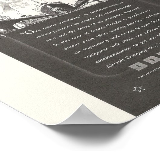 1941ダグラス航空機Ad ポスター (角)