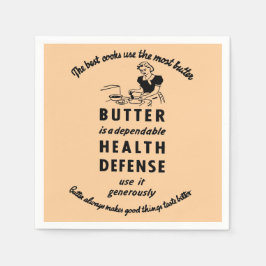 1941ヴィンテージバターアド スタンダードカクテルナプキン
