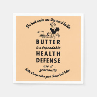 1941ヴィンテージバターアド スタンダードカクテルナプキン