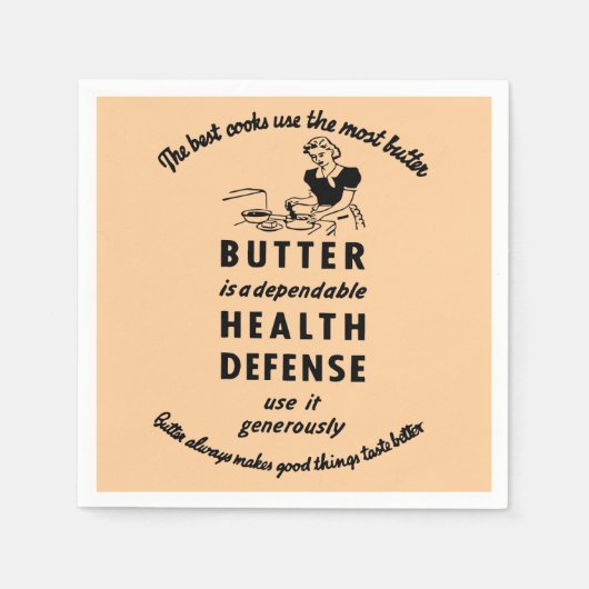 1941ヴィンテージバターアド スタンダードカクテルナプキン (正面)