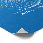 1941ヴィンテージ自転車特許青写真アートプリント ポスター (角)