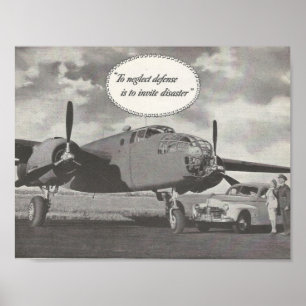 1941年のアド・ディフェンステーマ。航空機。 ポスター