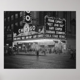 1941年のシカゴの映画館、ヴィンテージ写真 ポスター