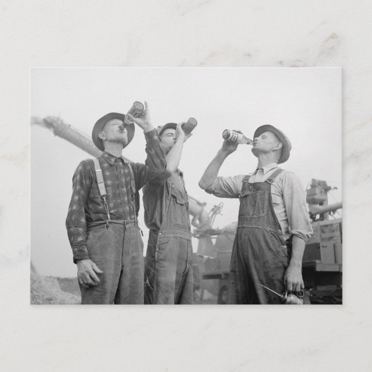 1941年の農家のビール ポストカード (正面)