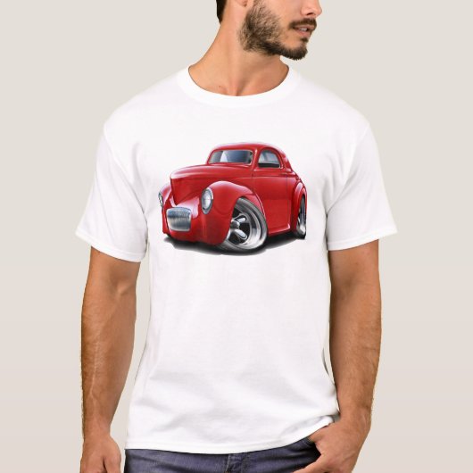 1941年のWillysの赤車 Tシャツ (正面)