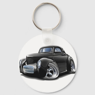 1941年のWillysの黒い車 キーホルダー