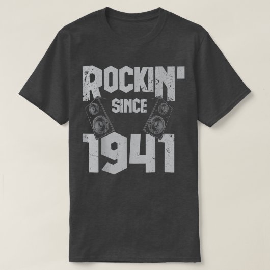 1941年以来ロックンロックヴィンテージファン81th Bir Tシャツ (デザイン正面)
