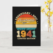 1941年以素晴らし来81歳81誕生日 カード (黄色い花)