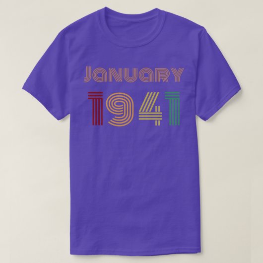 1941年1月誕生日 Tシャツ (デザイン正面)