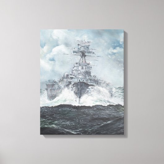 1941年5月23日Bismarck用フードヘッド2014 キャンバスプリント (正面)