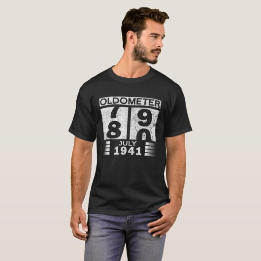 1941年7生まれ月80日オルドメおもしろいータ79-80誕生 Tシャツ (正面フル)
