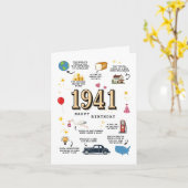 1941年 お父さんまたはお母さんへの誕生日カード カード (黄色い花)