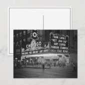 1941年、夜のシカゴ映画館 ポストカード (正面/裏面)