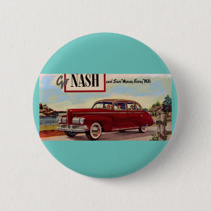 1941年Nash自動車広告 缶バッジ
