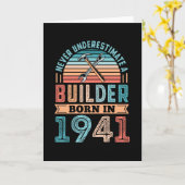 1941生まれ年80誕生日贈与建物 カード (黄色い花)