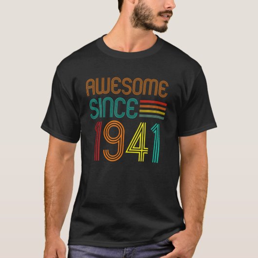 1941素晴らし-80年以来誕生日女性レトロギフト Tシャツ (正面)