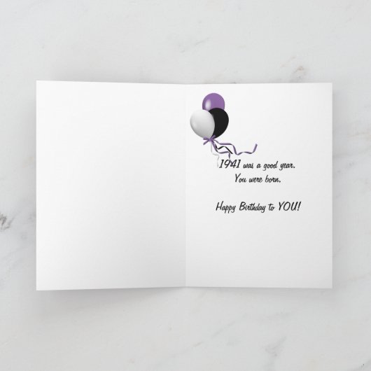 1941誕生日おもしろい事実 カード (内部)