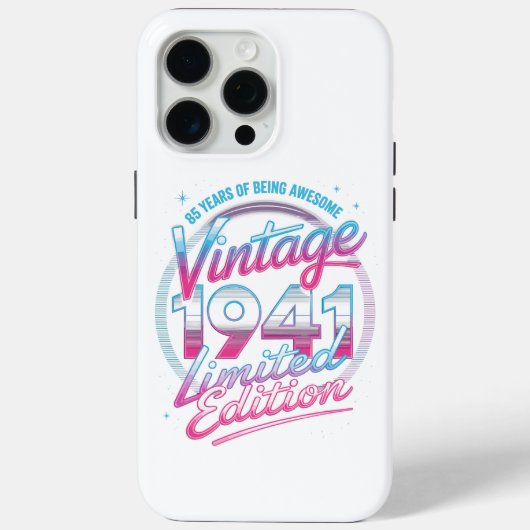 1941 限定版 ビンテージ 誕生日 リトロ デザイン Case-Mate iPhoneケース (裏面)