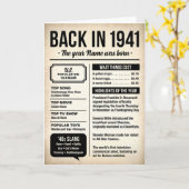 1941 Back in the Day, Fun Facts, 85th Birthday カード (黄色い花)