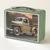 1942ピックアップトラック金属弁当箱 メタルランチボックス (裏面)