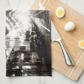 1942ホノルルズフォート通りアットナイト キッチンタオル (四つ折り)