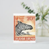 1942ルアンダウルンディゼブラ切手 ポストカード (スタンド正面)