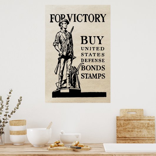 1942ヴィンテージ第二次世界大戦 ポスター (キッチン)