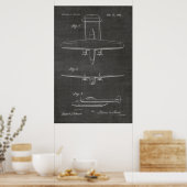 1942双機特許芸術スケッチプリント ポスター (キッチン)