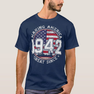 1942年からアメリカを素晴らし作るアメリカ国旗 Tシャツ