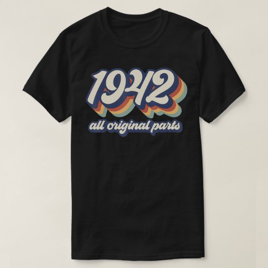 1942年からサッシー80th誕生日ギフトアイディア tシャツ (デザイン正面)