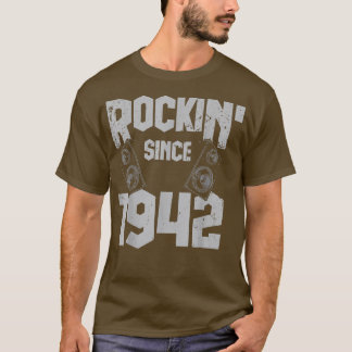 1942年からロックンロックヴィンテージファン80th Bir Tシャツ