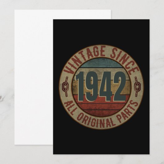 1942年から本物 招待状 (正面/裏面)