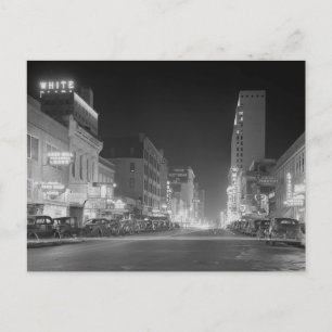 1942年の夜のダラス ポストカード