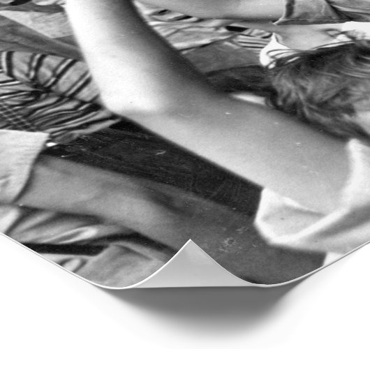 1942年の球技の子供。ヴィンテージ写真 ポスター (角)