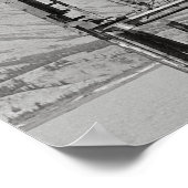 1942年アラスカの橋の建設業者。ヴィンテージ写真 ポスター (角)