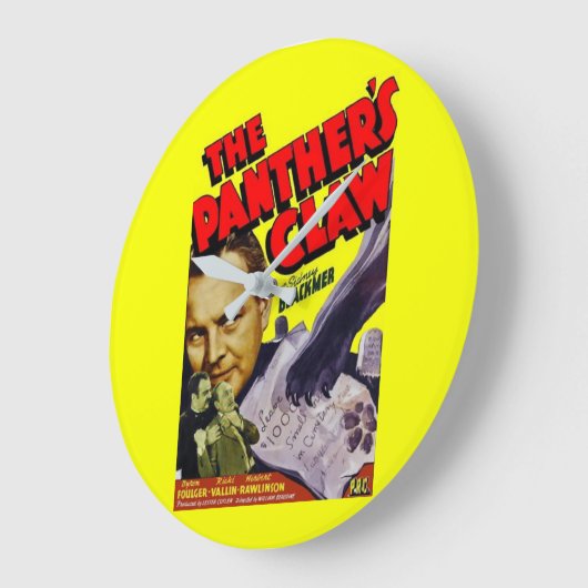 1942年パンサーのクロー映画ポスター ラージ壁時計 (傾斜)