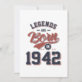 1942年伝説は生まれる誕生日ギフト 招待状 (正面)